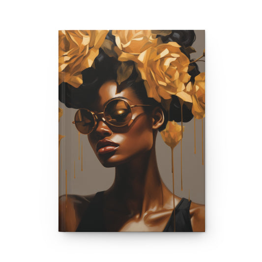Beautiful Black Woman (Gold #3) Journal  | Black Art | Black Woman Art | Gratitude Journal | Self-Care | Black Owned