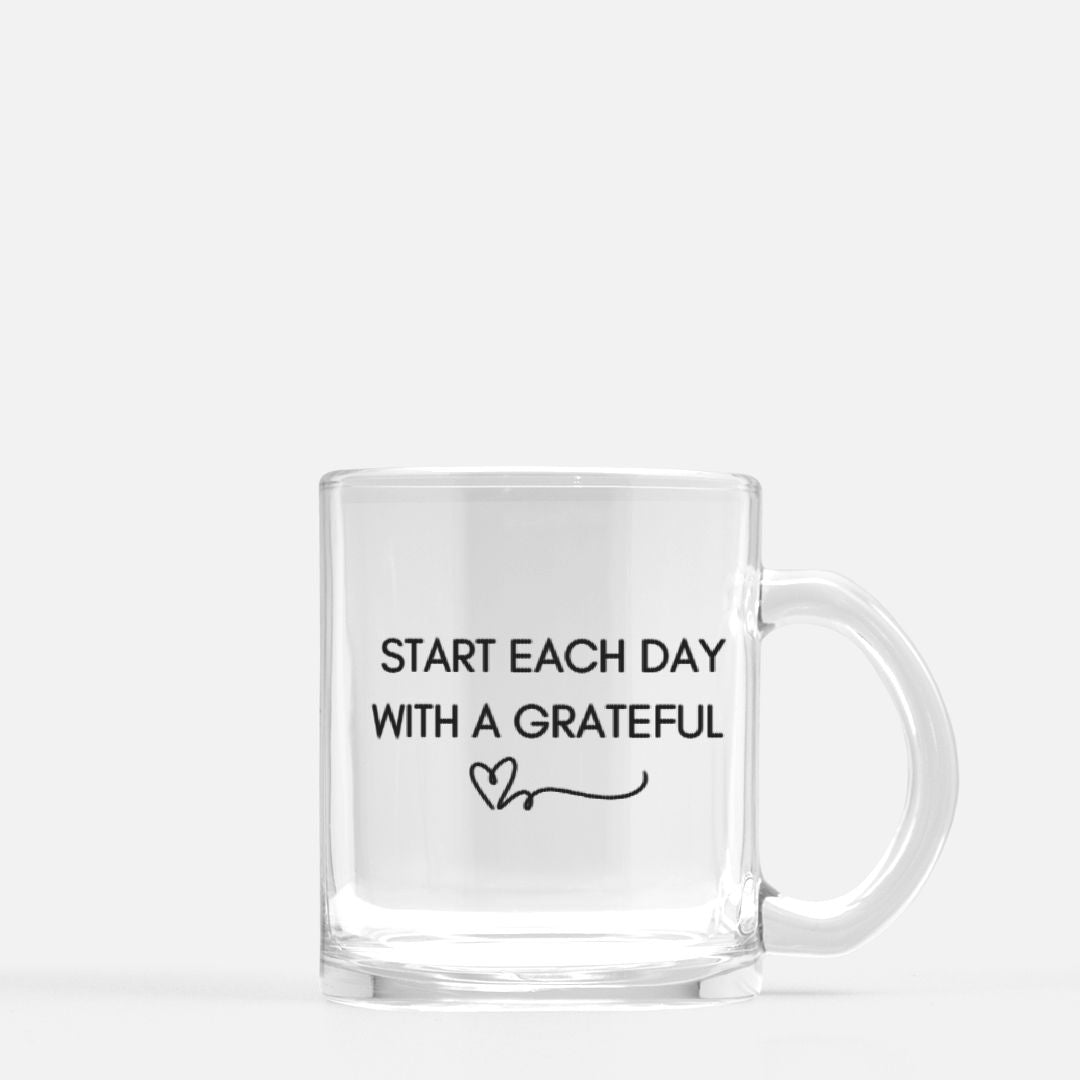 Grateful Heart Glass Mug