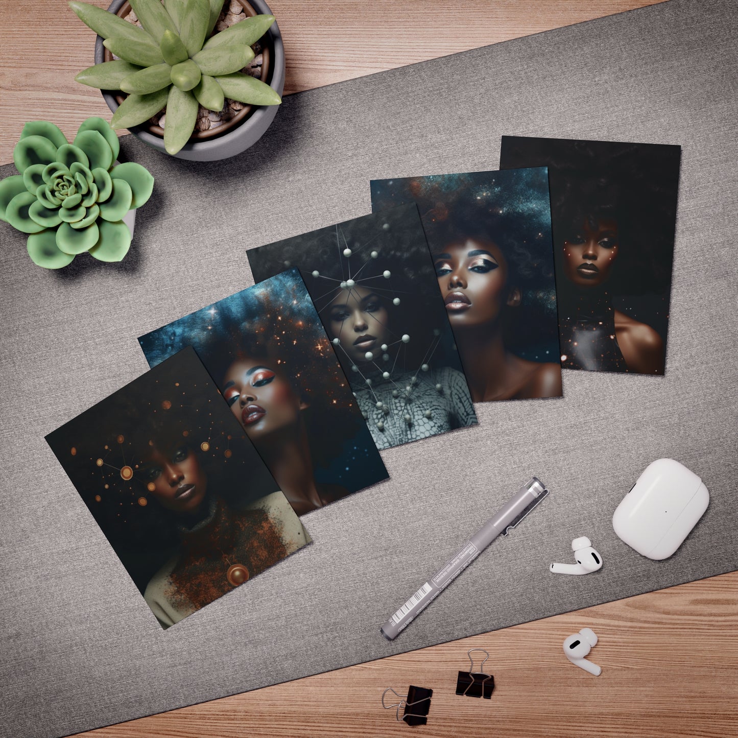 Futuristic Radiant Queen Greeting Cards (5-Pack)
