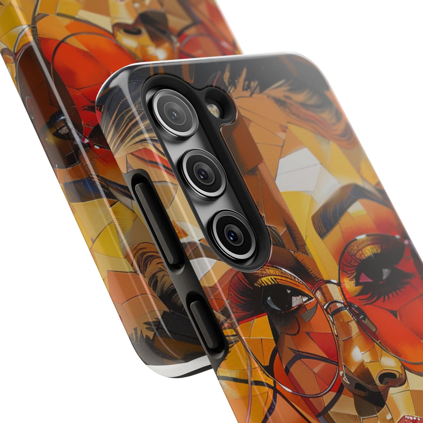Red Mosiac Woman Tough Phone Case