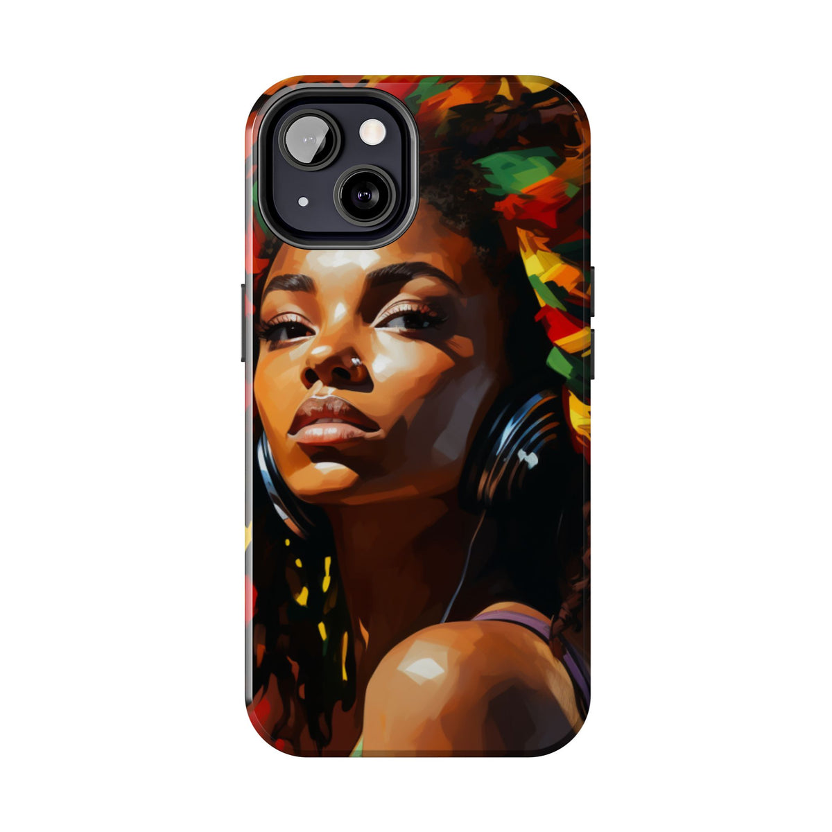 Beautiful Black Rasta Diva Tough Phone Case