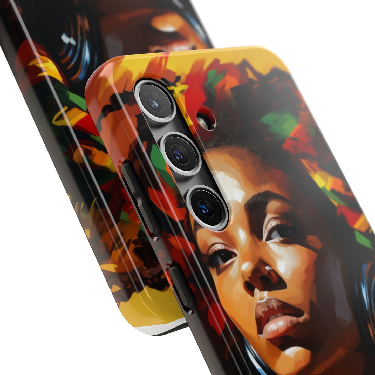 Beautiful Black Rasta Diva Tough Phone Case