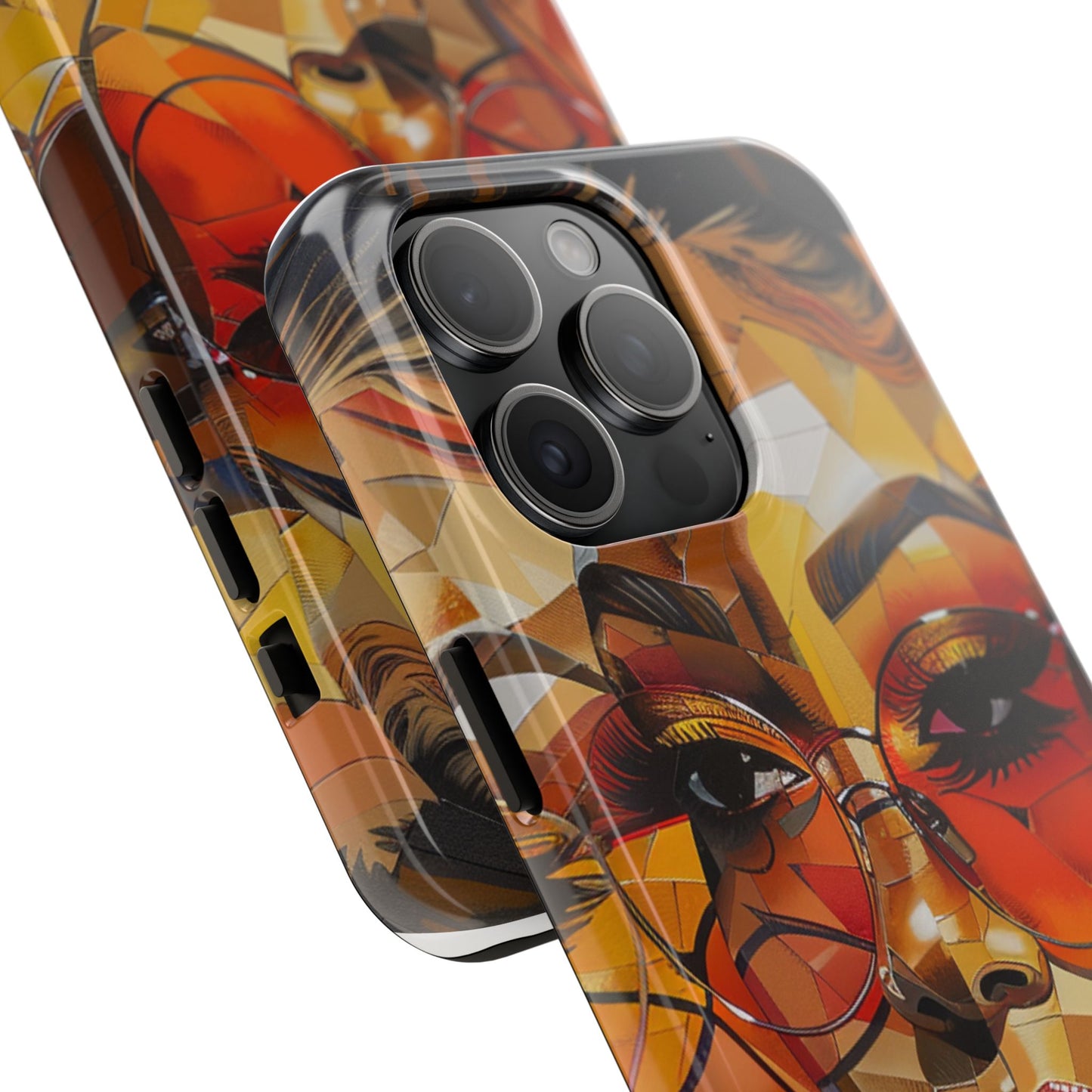 Red Mosiac Woman Tough Phone Case