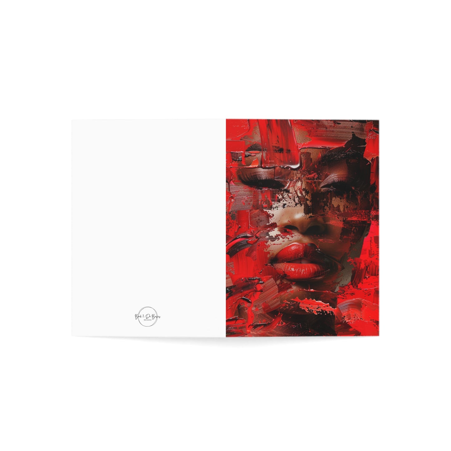 Red Faced Woman Greeting Cards (1, 10, 30, and 50pcs)