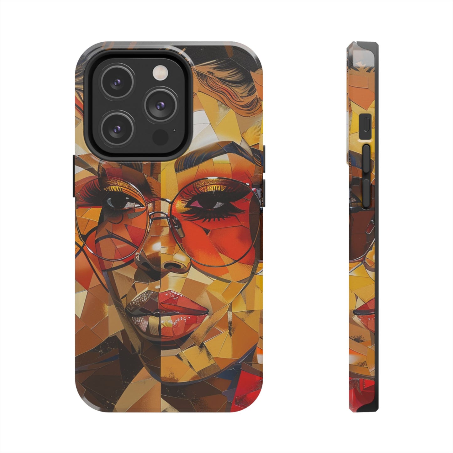 Red Mosiac Woman Tough Phone Case