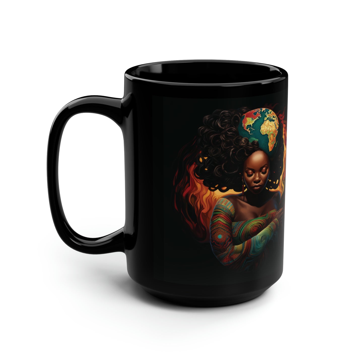Beautiful Black Woman Coffee Mug, 15oz