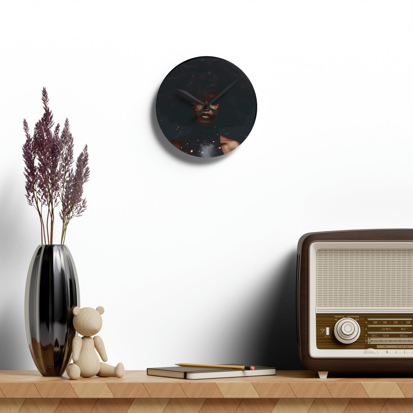 Futuristic Radiant Queen Acrylic Wall Clock