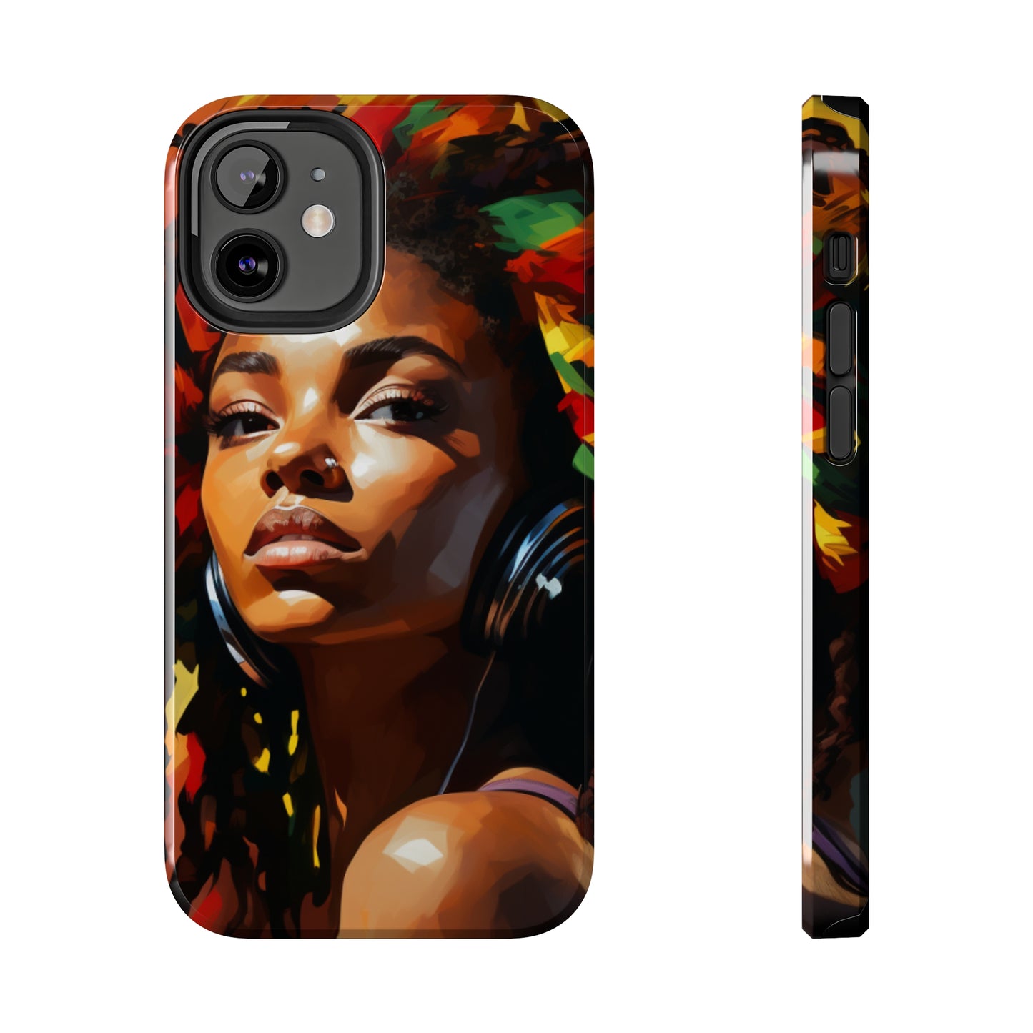 Beautiful Black Rasta Woman Tough Case For iPhone - #2