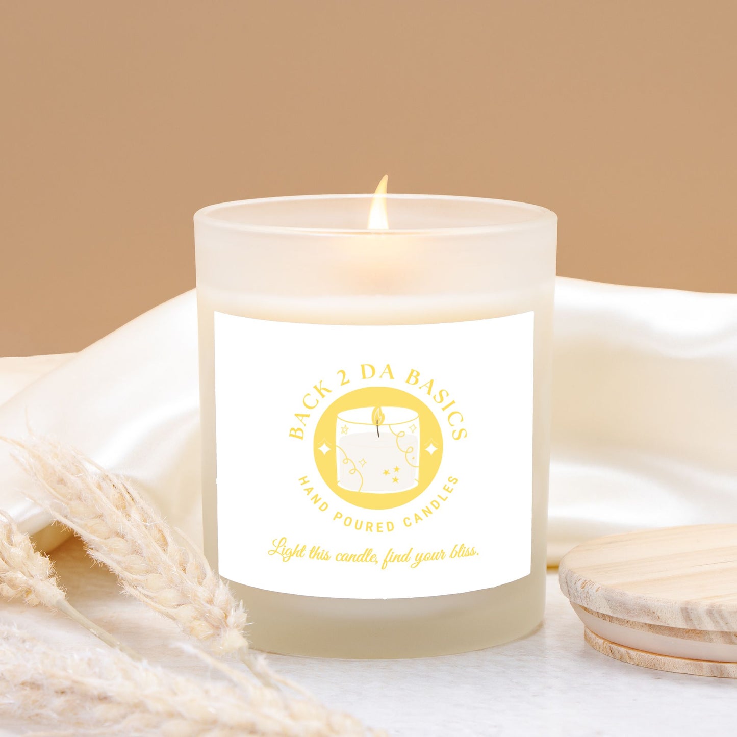 Find Your Bliss Frosted Glass (Hand Poured 11 oz) Candle