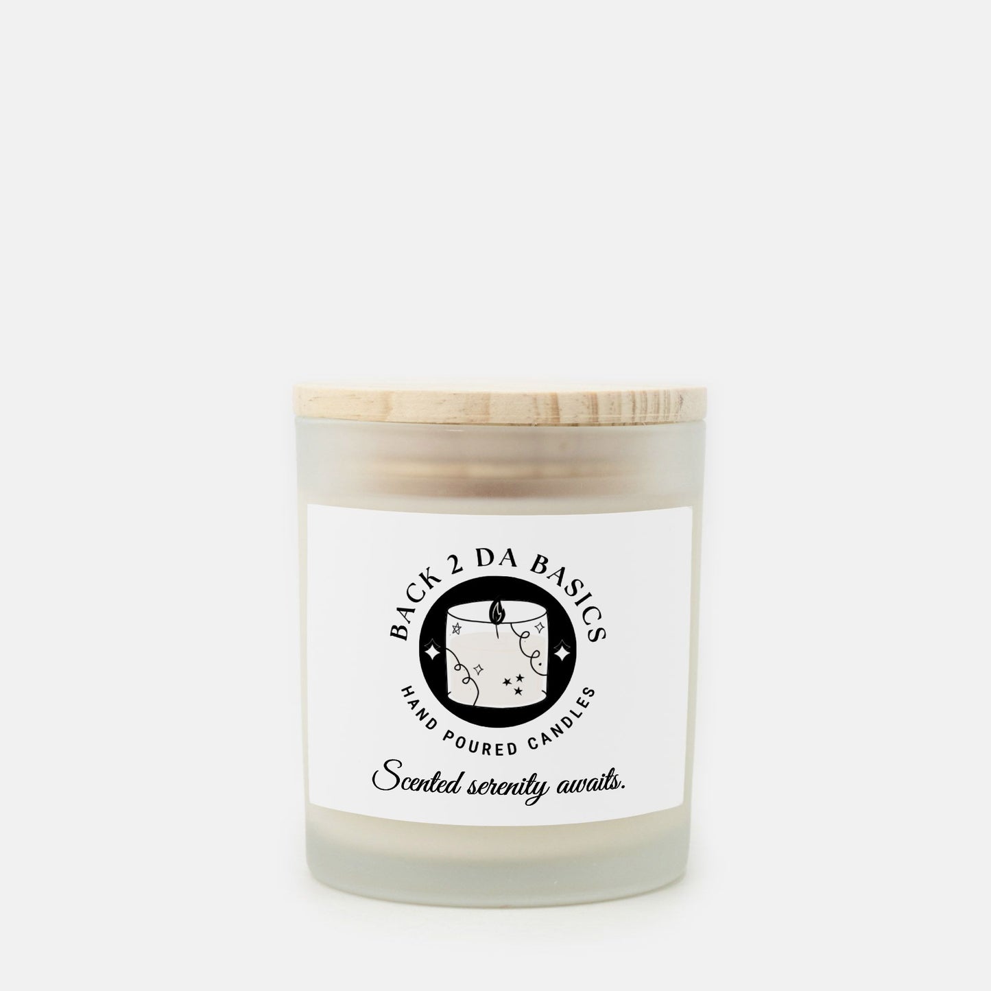 Serenity Frosted Glass (Hand Poured 11 oz) Candle