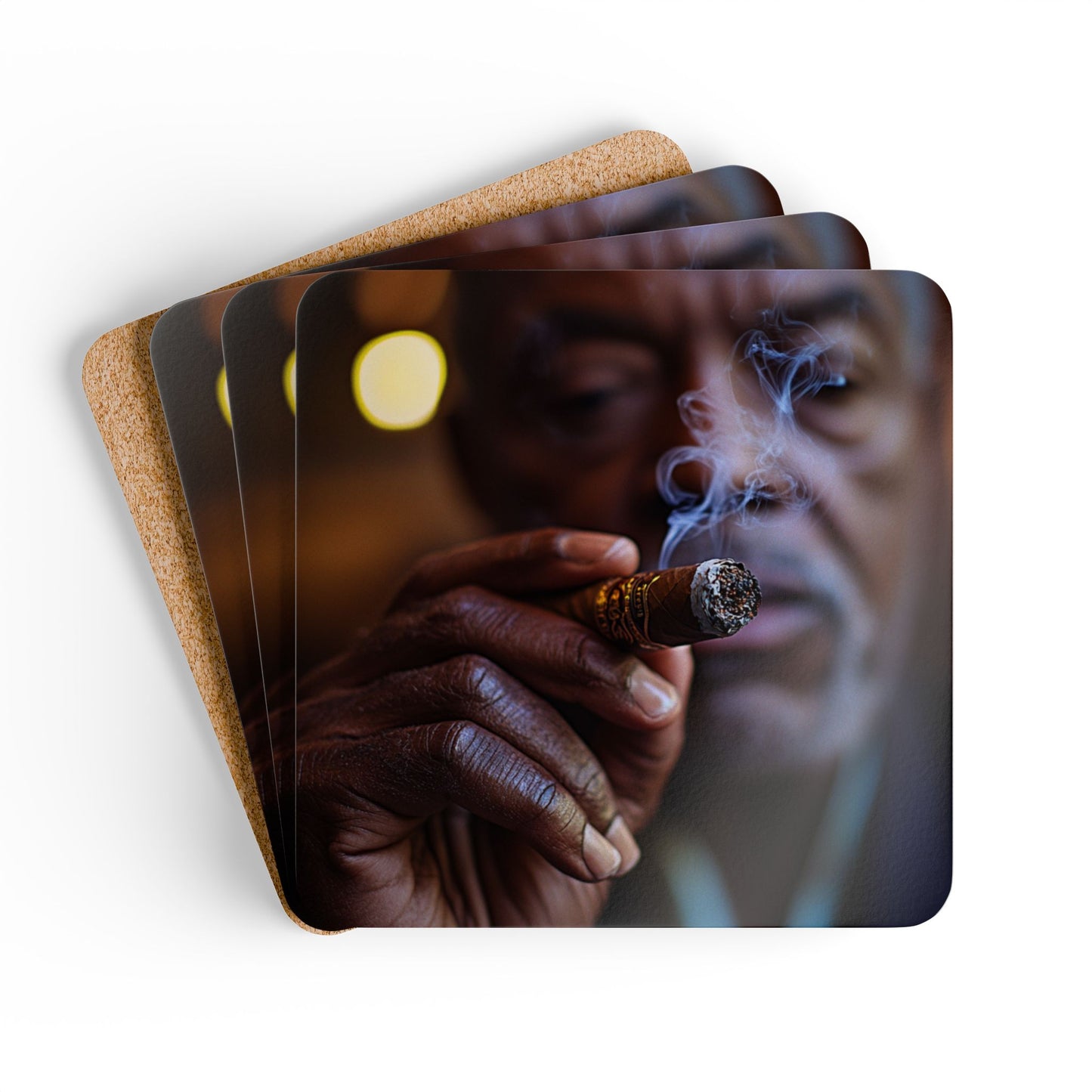 Quiet Contemplation Corkwood Coaster Set of 4