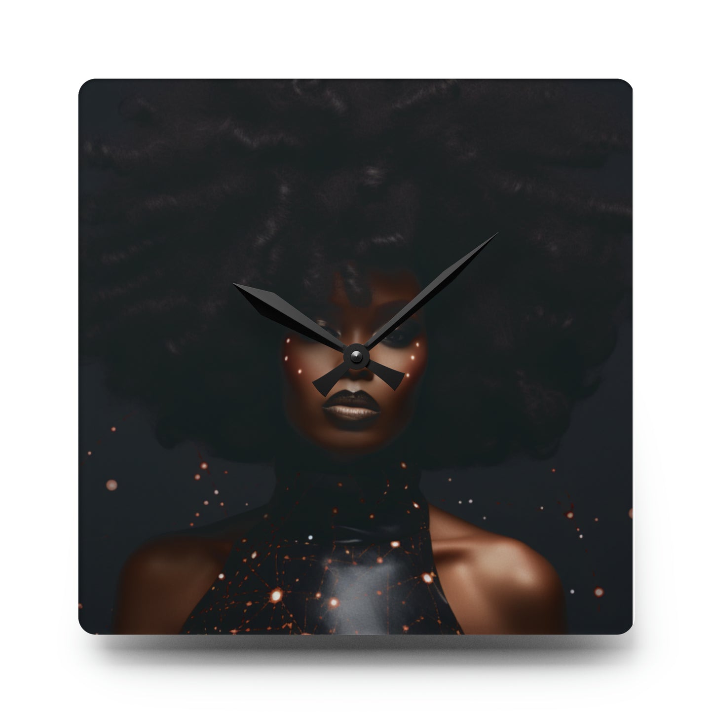 Futuristic Radiant Queen Acrylic Wall Clock