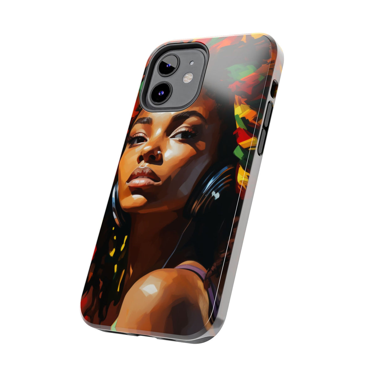 Beautiful Black Rasta Diva Tough Phone Case