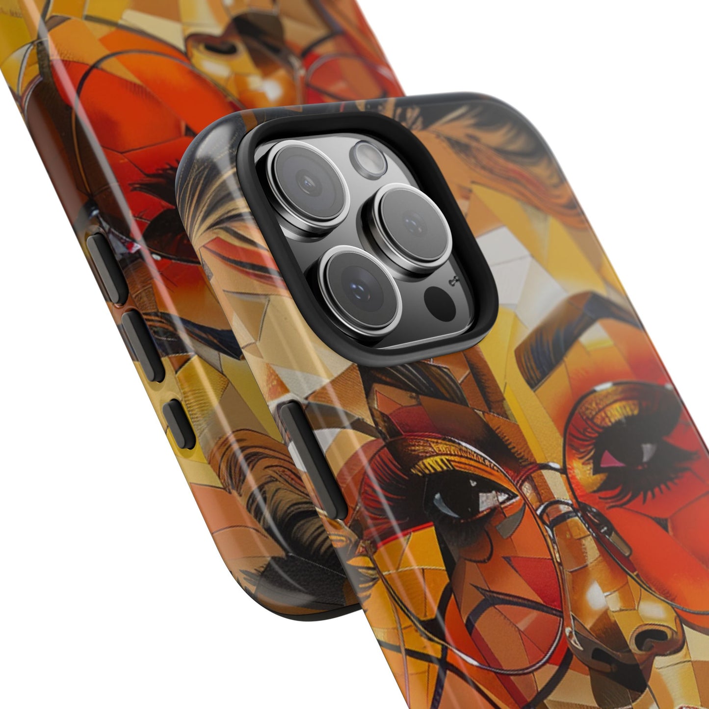 Red Mosiac Woman Tough Phone Case