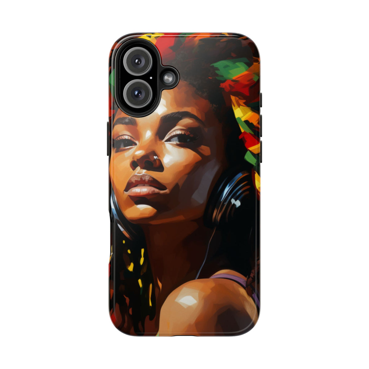 Beautiful Black Rasta Diva Tough Phone Case