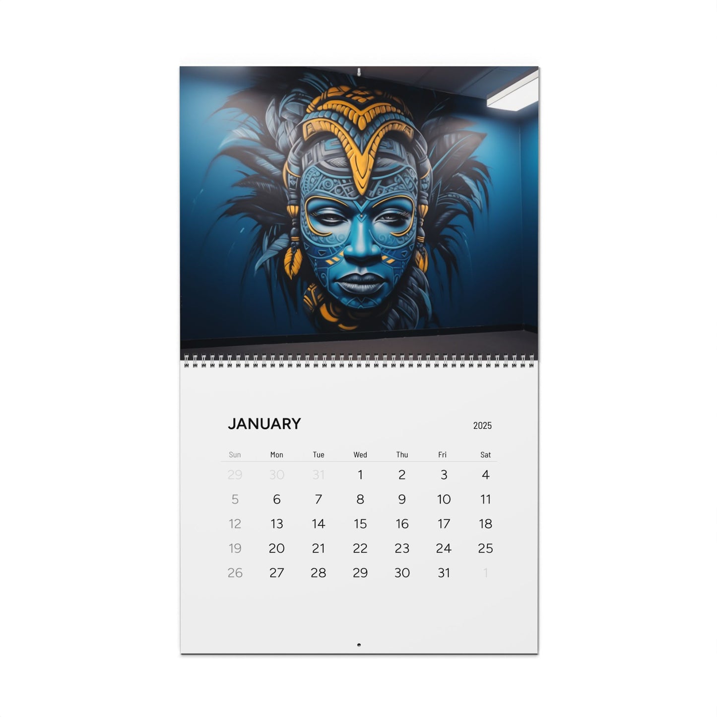 African Masks Wall Calendar (2025) | Afrocentric | Black Art