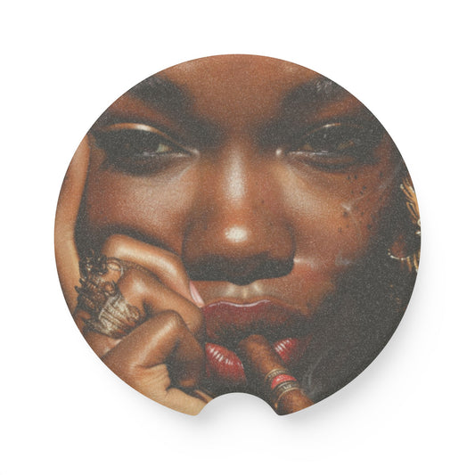 Cigar Diva Soapstone Car Coaster - Stylish Vehicle Accessories