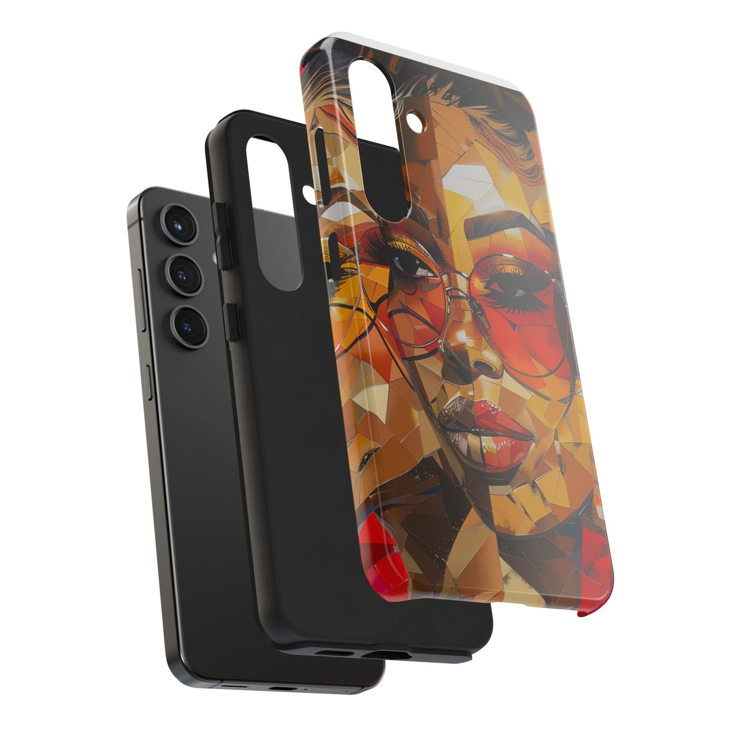 Red Mosiac Woman Tough Phone Case