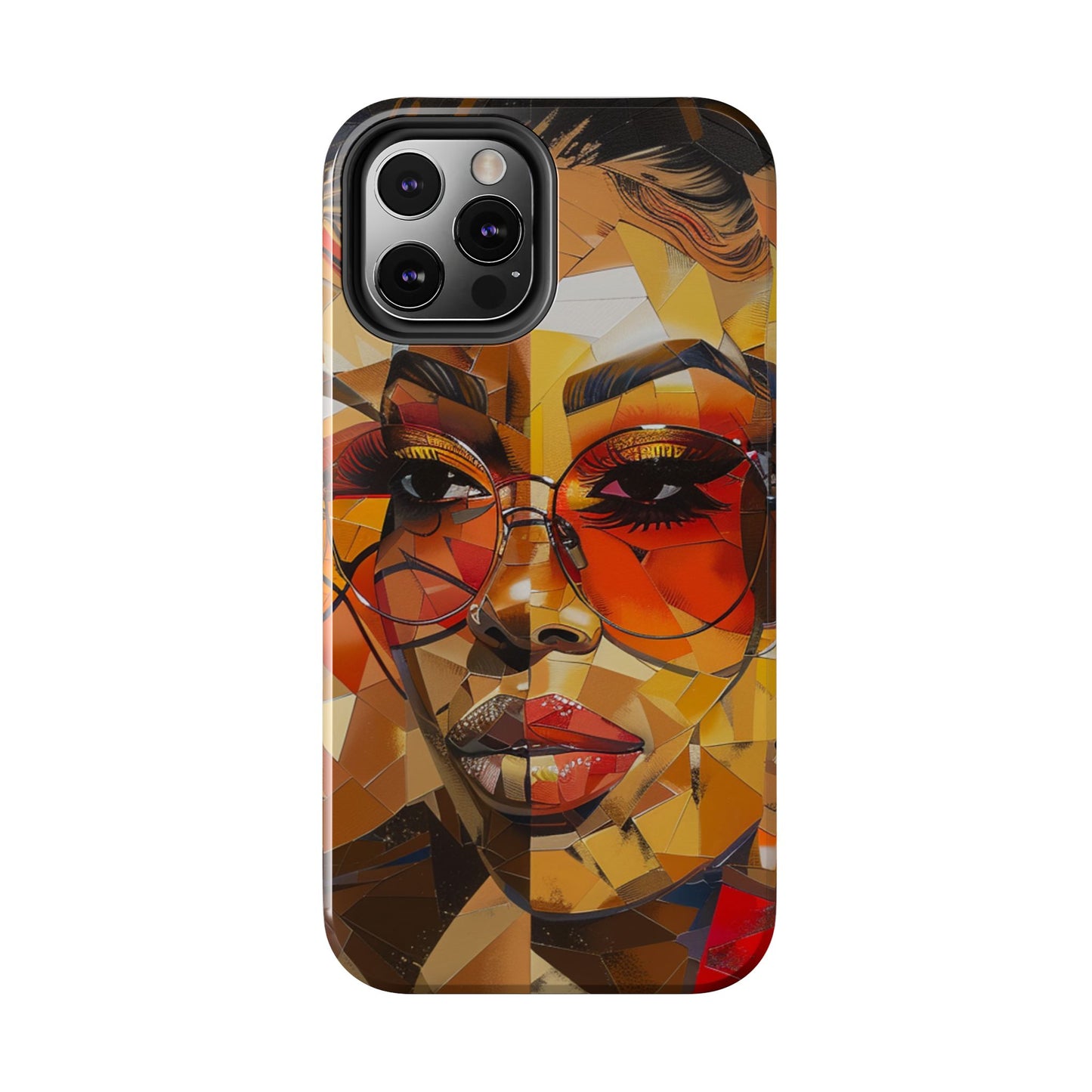 Red Mosiac Woman Tough Phone Case