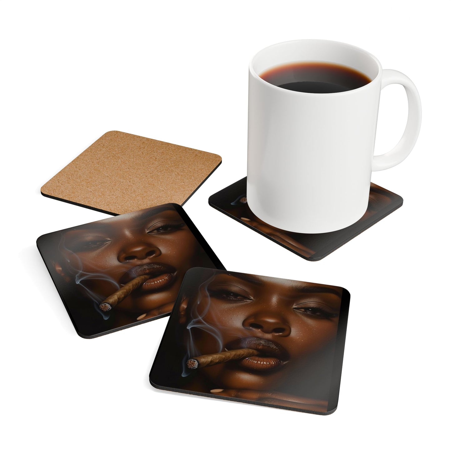 Put Some Smoke In The Air Corkwood Coaster Set of 4