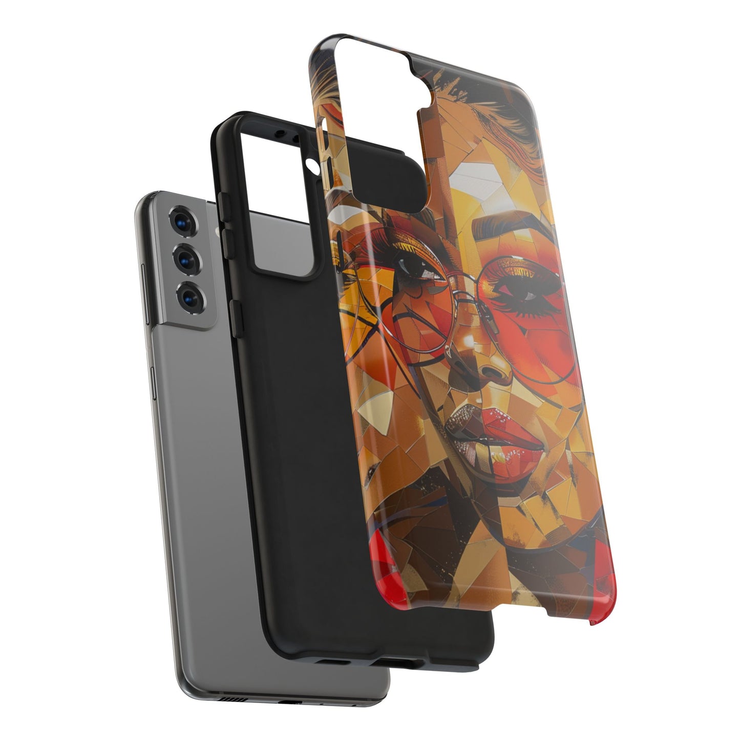 Red Mosiac Woman Tough Phone Case