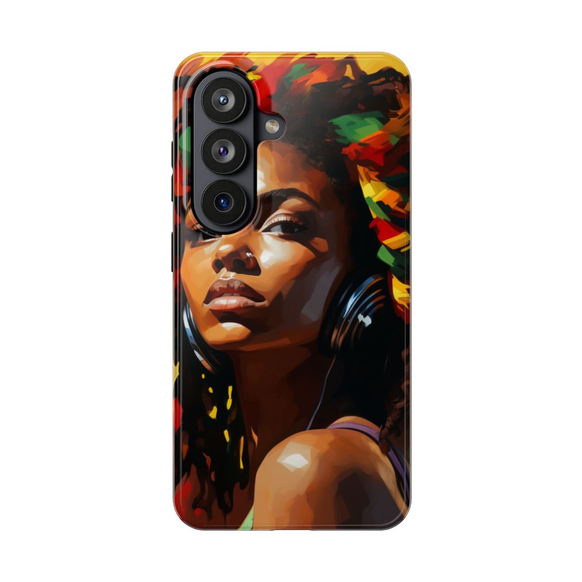 Beautiful Black Rasta Diva Tough Phone Case
