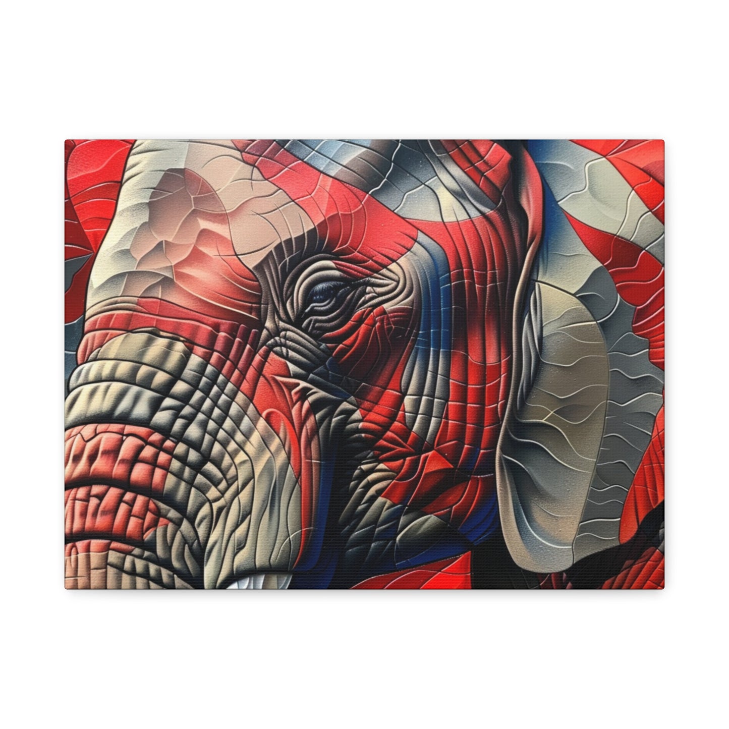 Red Elephant Canvas Wrap