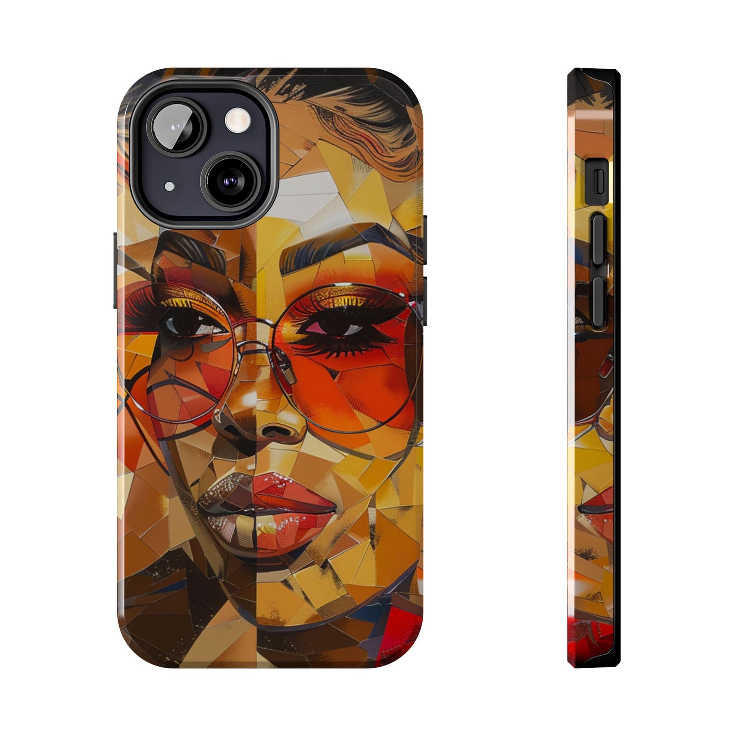 Red Mosiac Woman Tough Phone Case