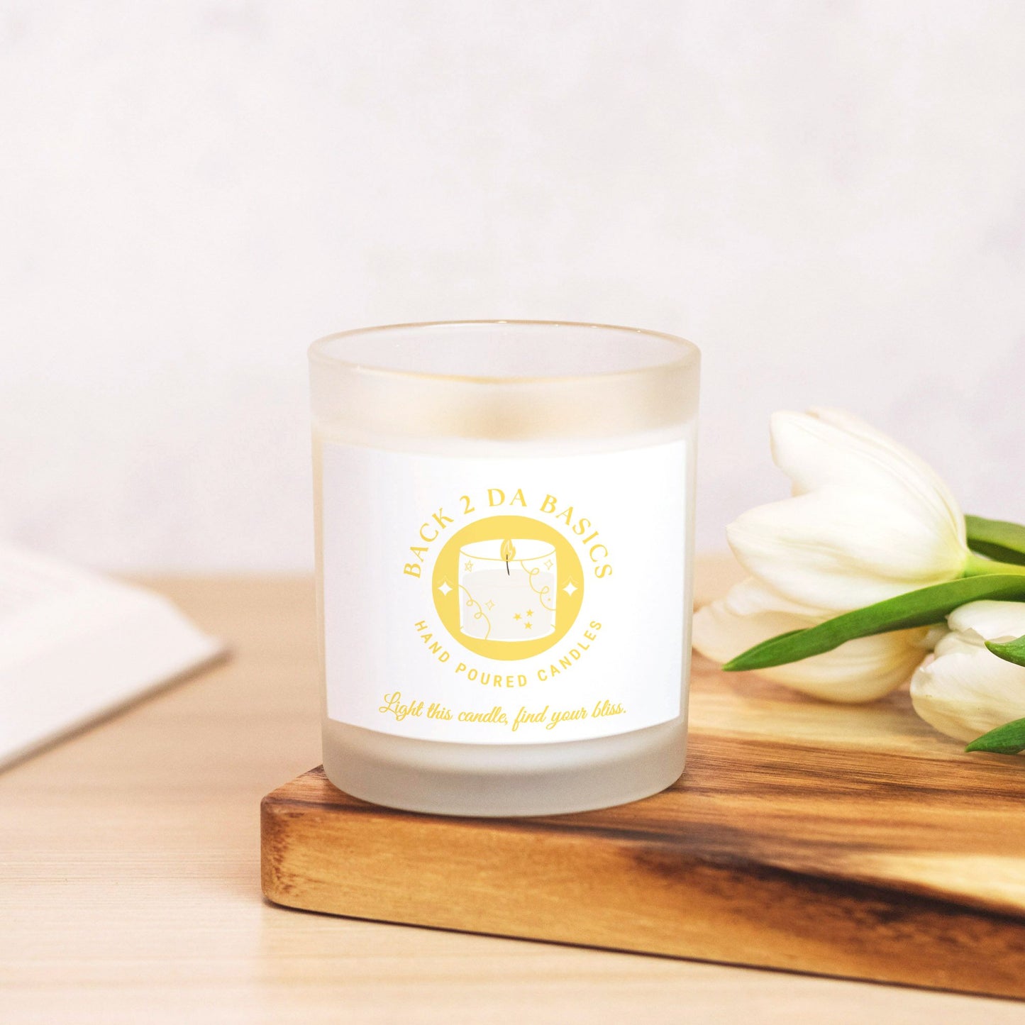 Find Your Bliss Frosted Glass (Hand Poured 11 oz) Candle