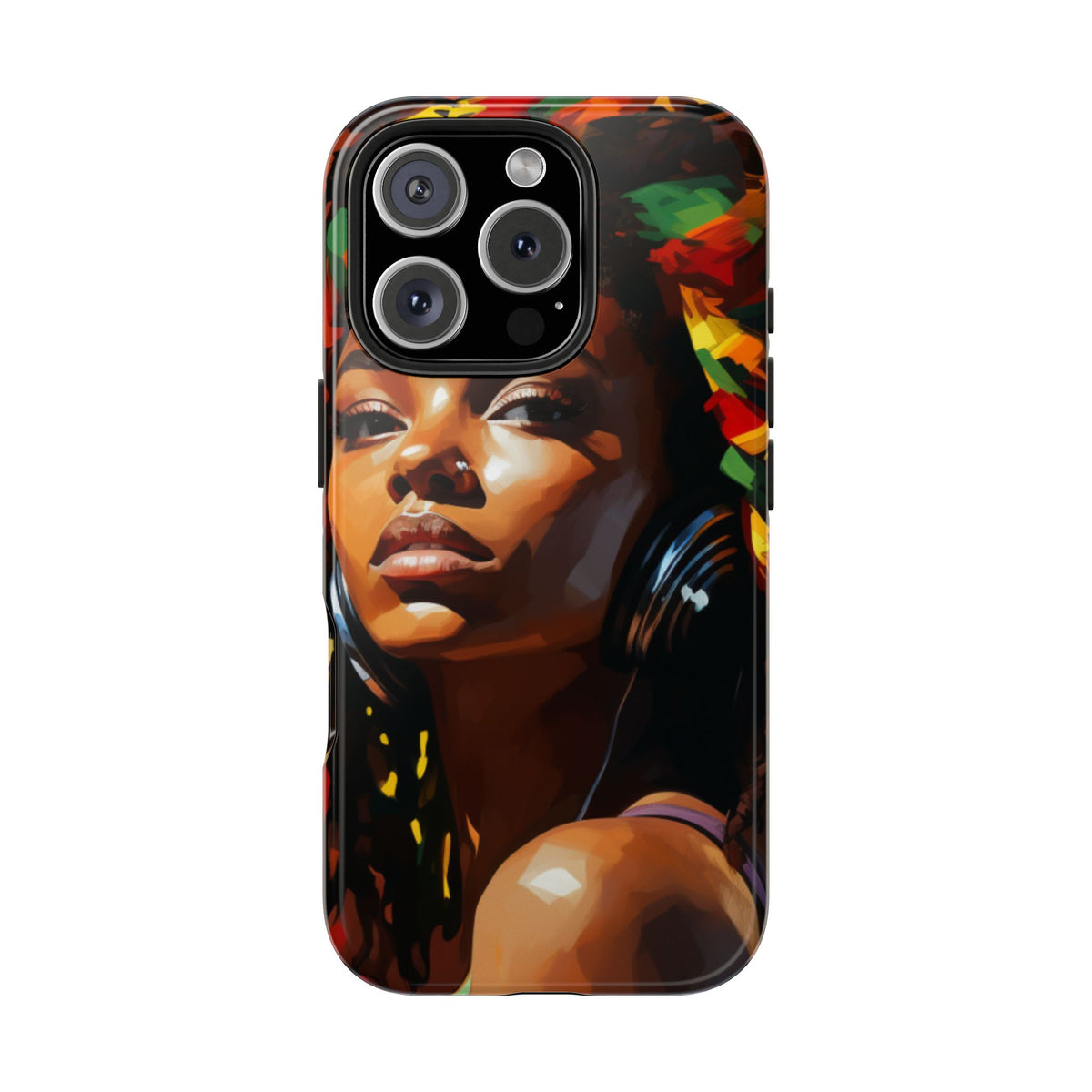 Beautiful Black Rasta Diva Tough Phone Case