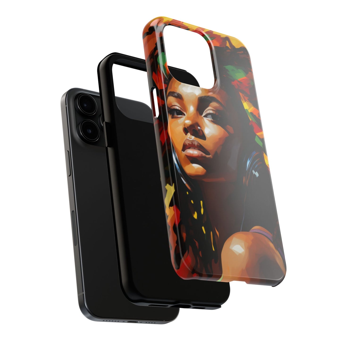 Beautiful Black Rasta Diva Tough Phone Case