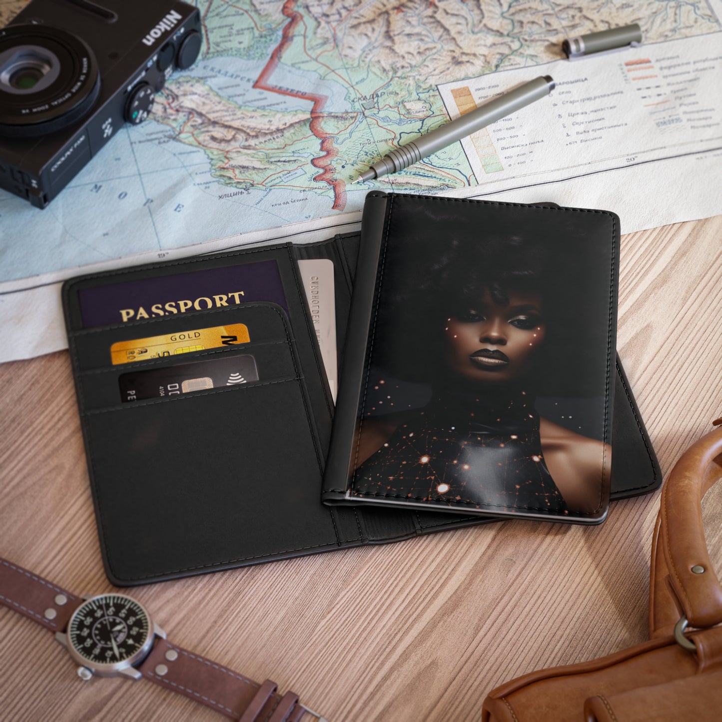 Futurisic Radiant Queen Passport Holder