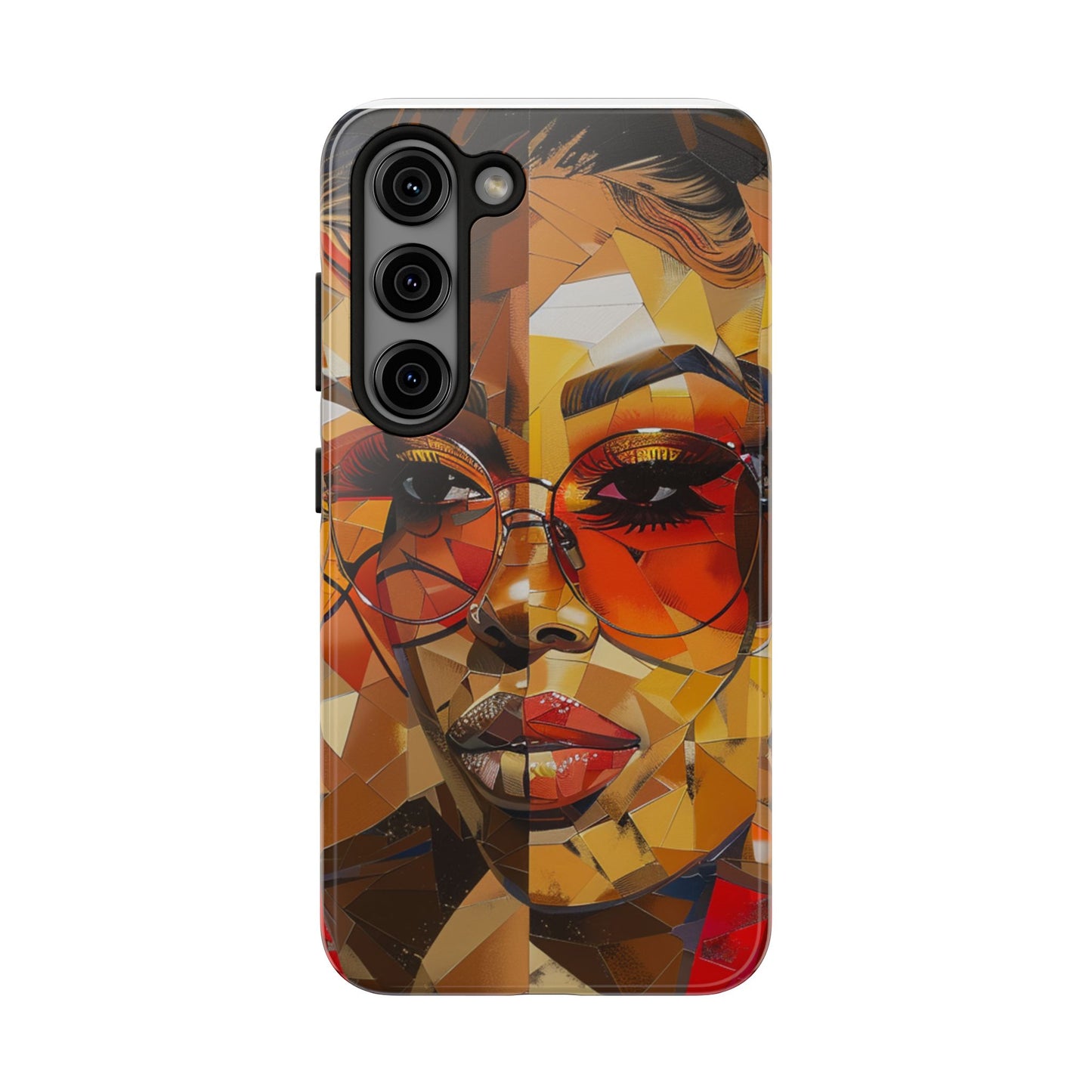 Red Mosiac Woman Tough Phone Case