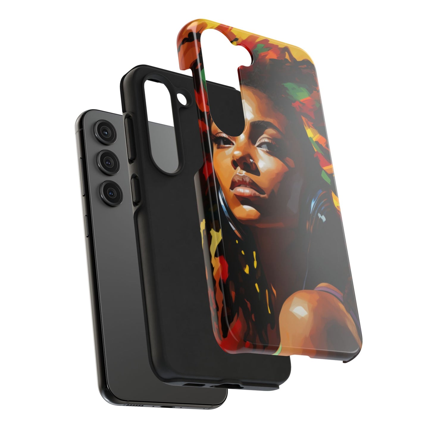 Beautiful Black Rasta Diva Tough Phone Case