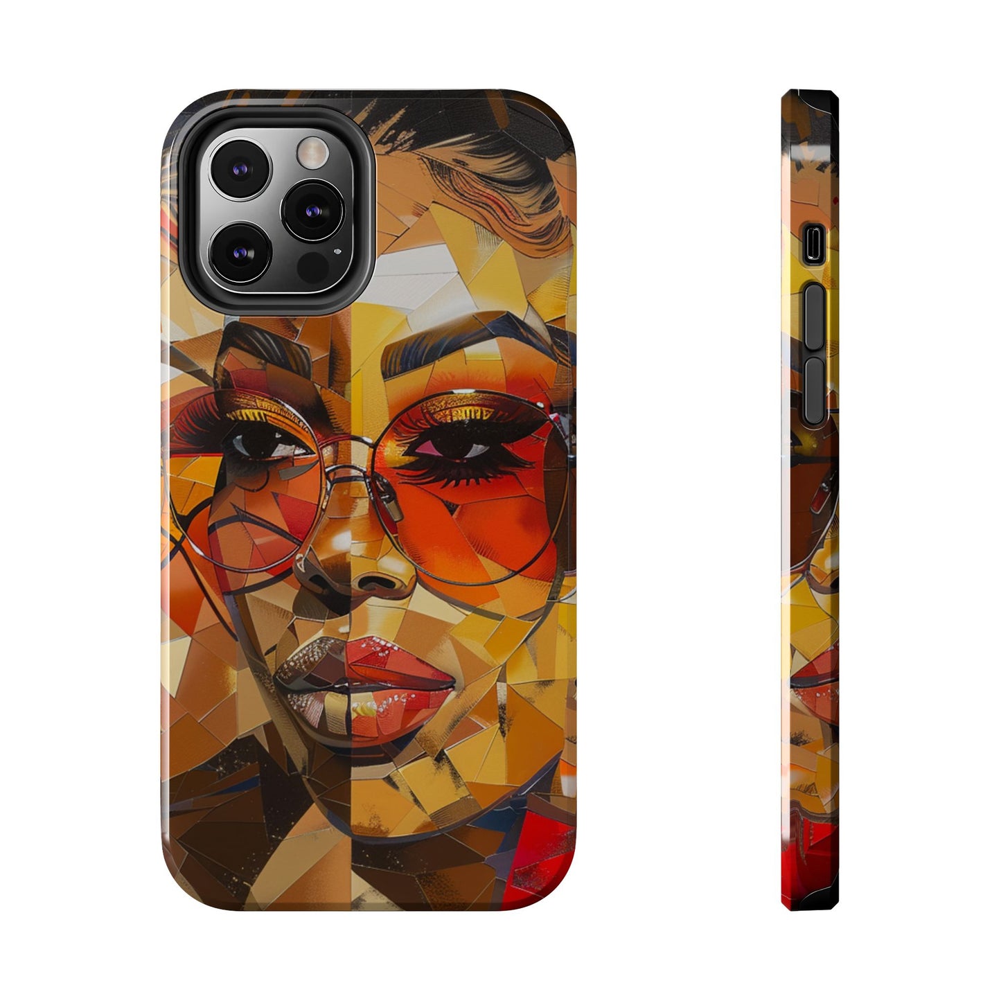 Red Mosiac Woman Tough Phone Case