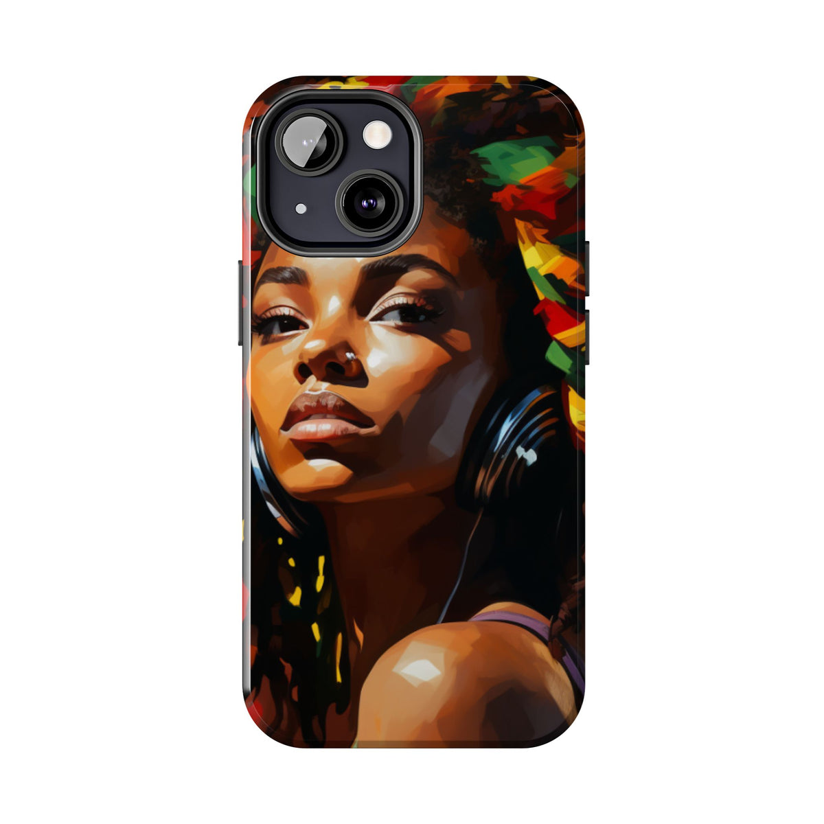 Beautiful Black Rasta Diva Tough Phone Case