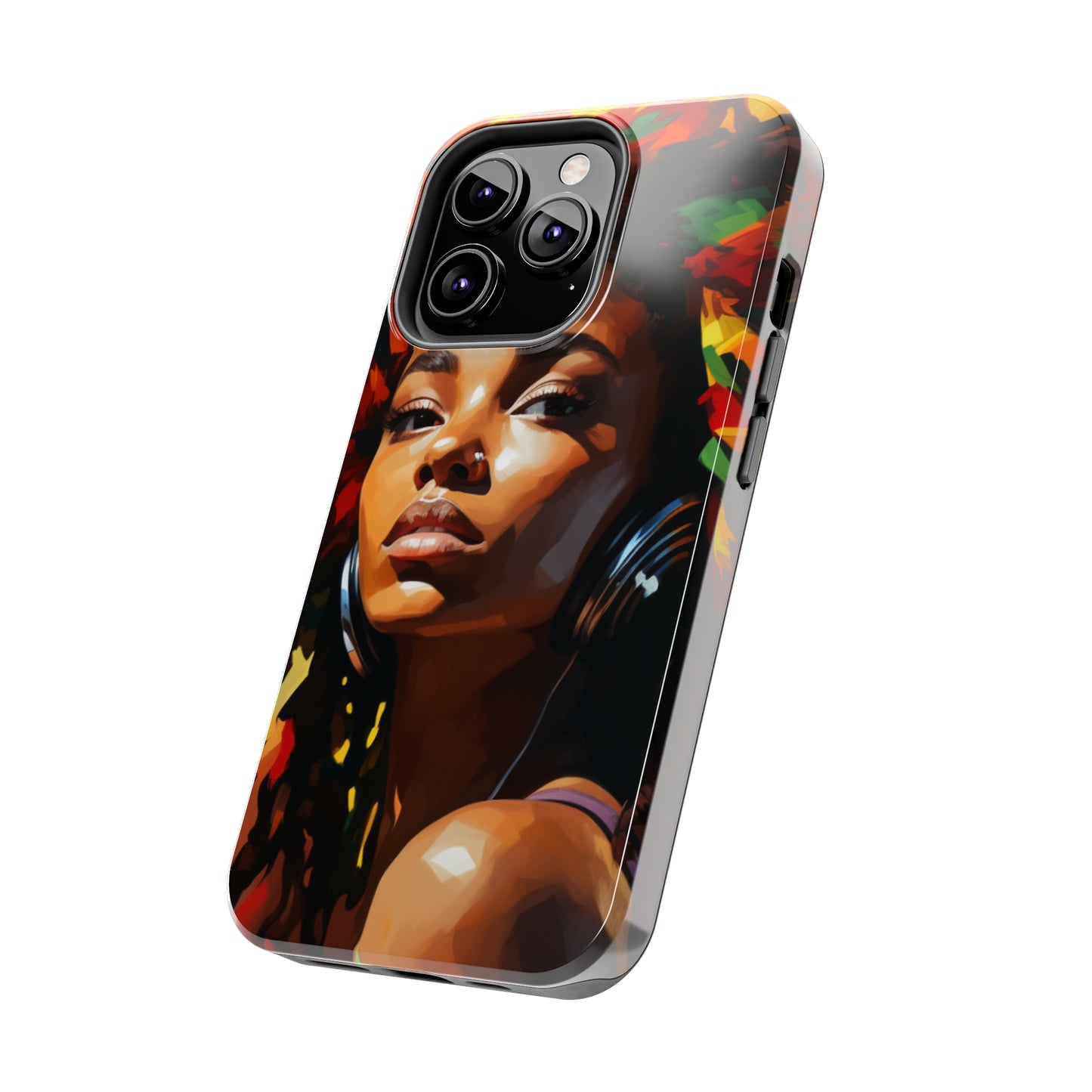 Beautiful Black Rasta Woman Tough Case For iPhone - #2