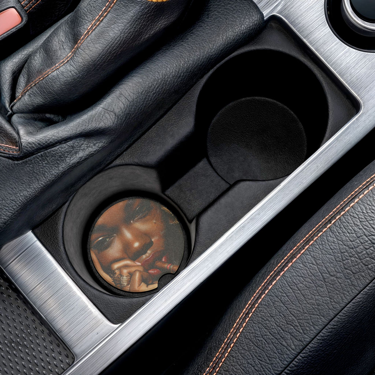 Cigar Diva Soapstone Car Coaster - Stylish Vehicle Accessories