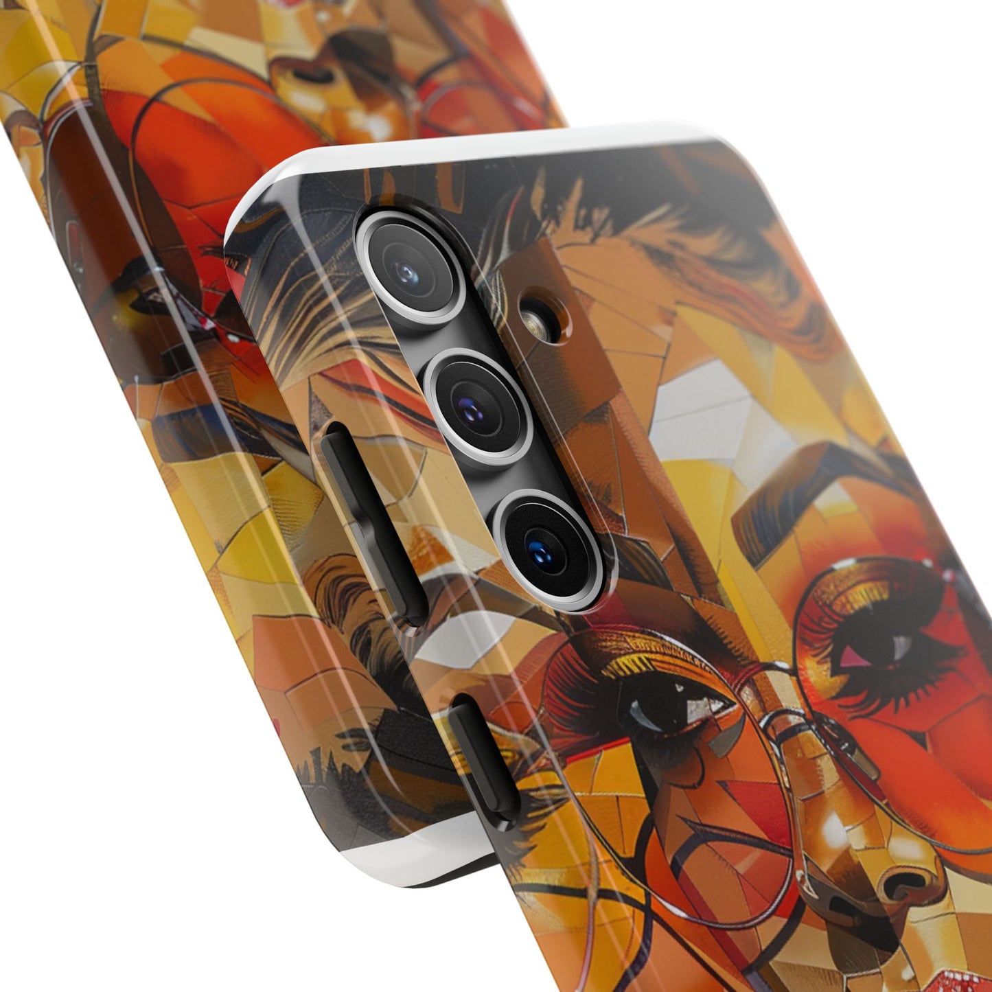 Red Mosiac Woman Tough Phone Case