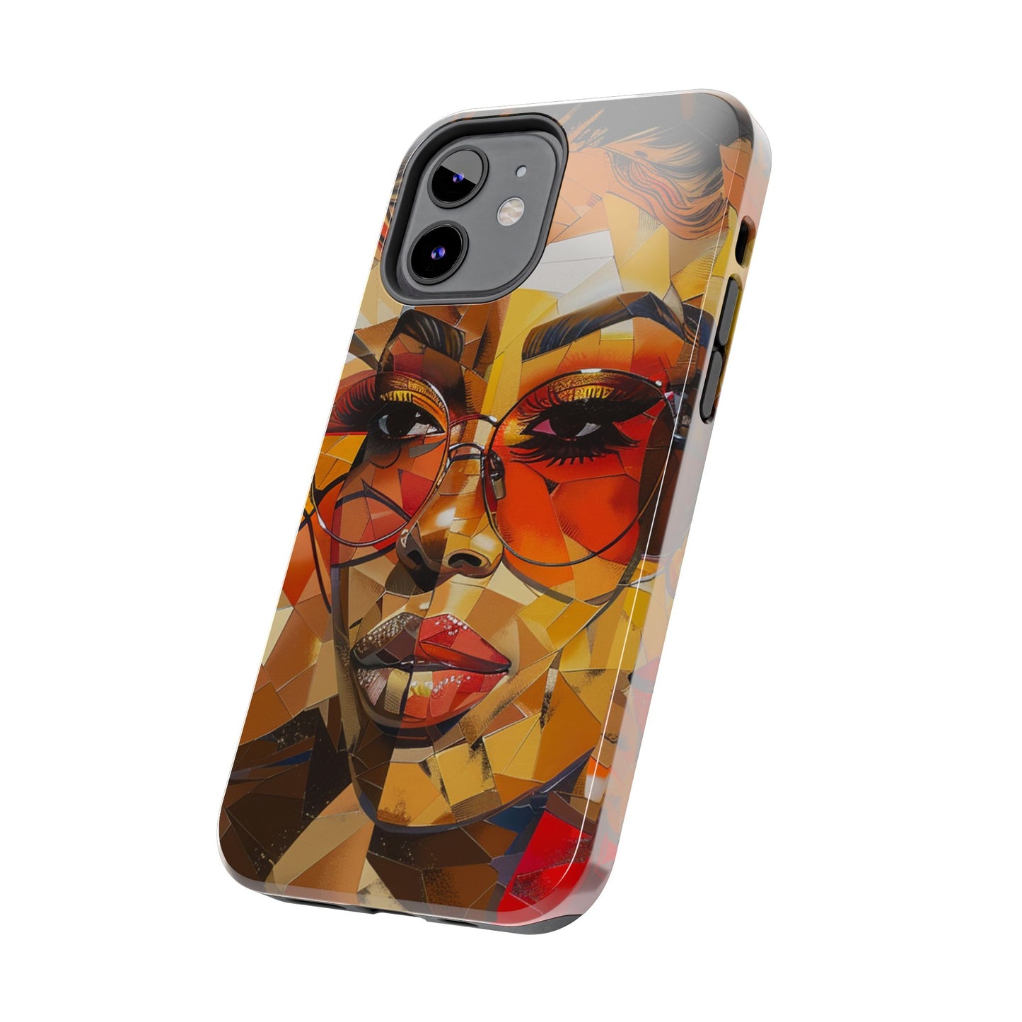 Red Mosiac Woman Tough Phone Case