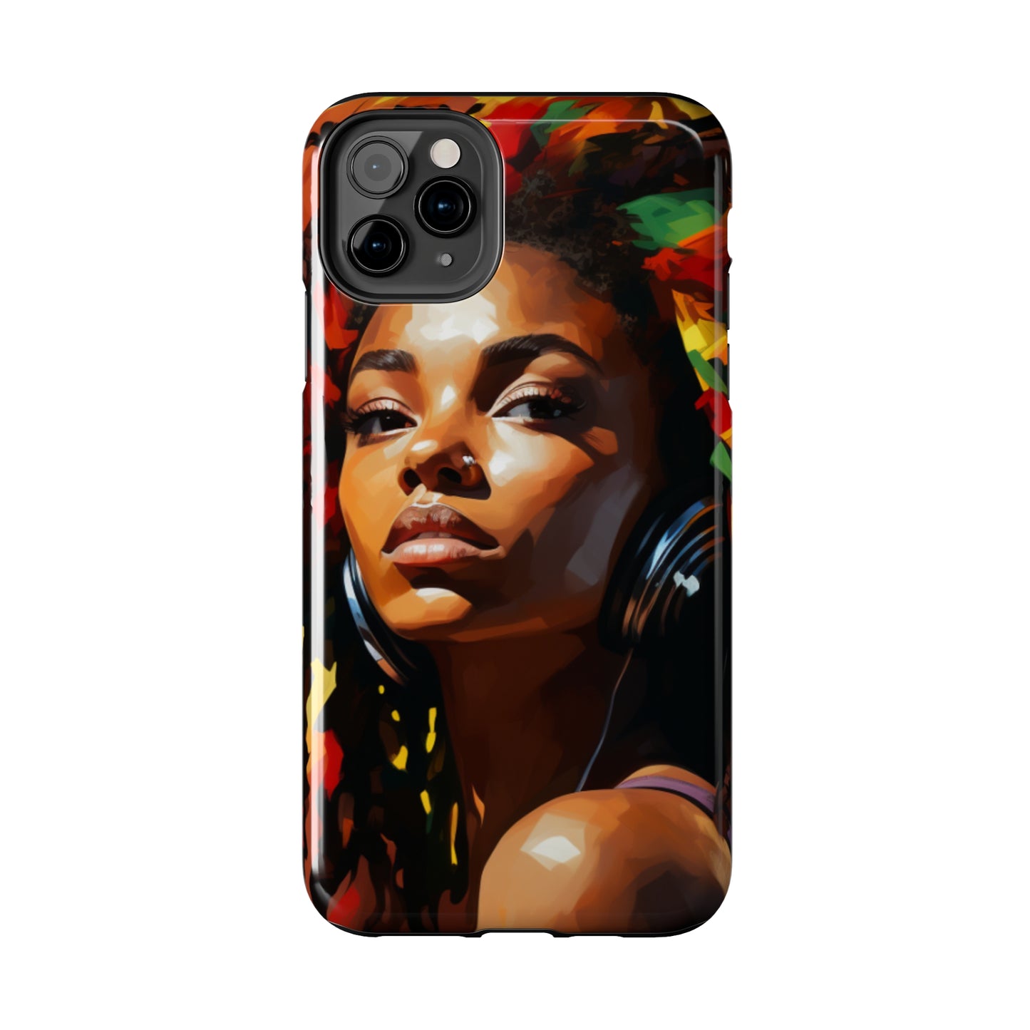 Beautiful Black Rasta Woman Tough Case For iPhone - #2