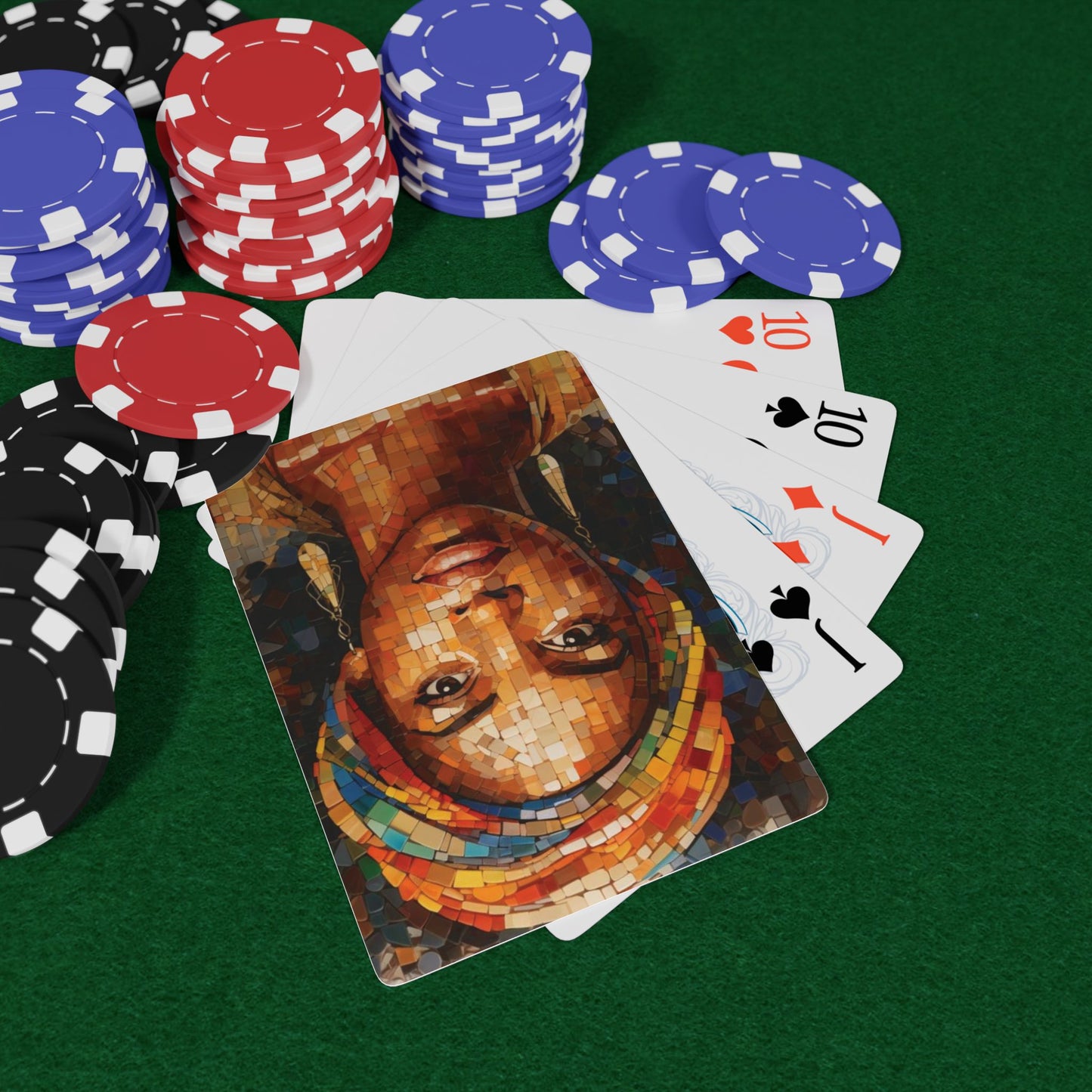 Mosaic Women Poker Playing Cards - Stylish Design for Card Games