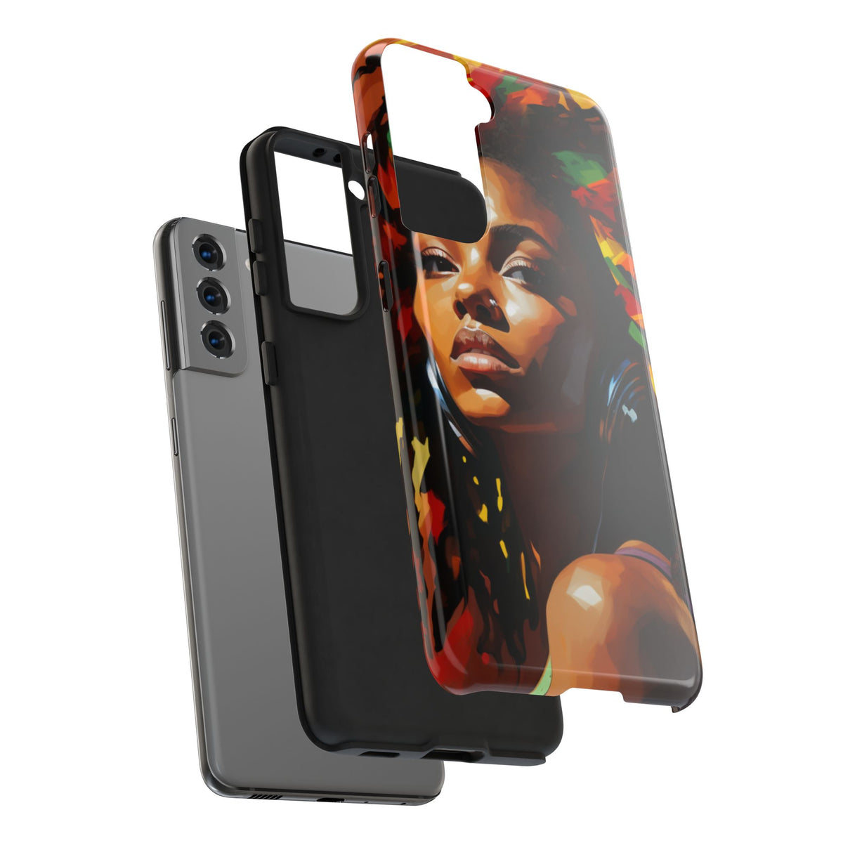 Beautiful Black Rasta Diva Tough Phone Case