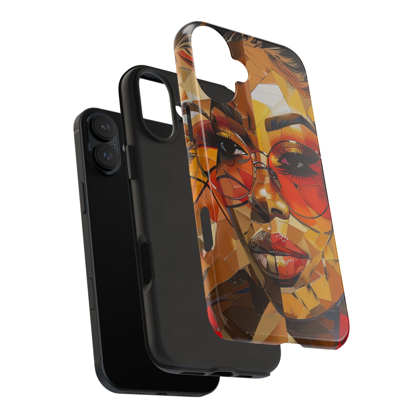 Red Mosiac Woman Tough Phone Case