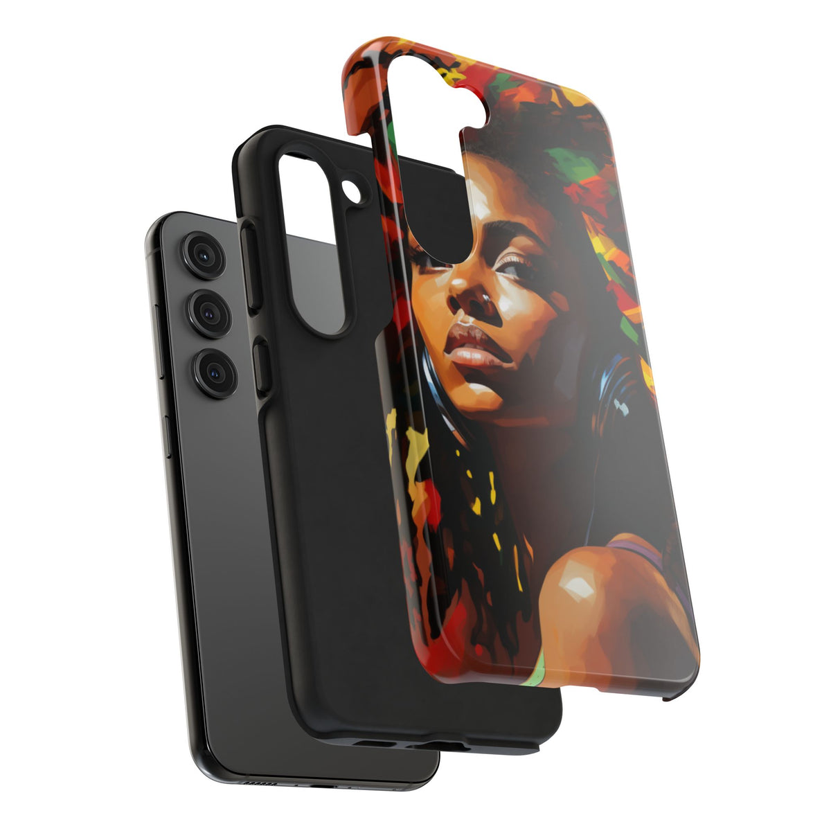 Beautiful Black Rasta Diva Tough Phone Case