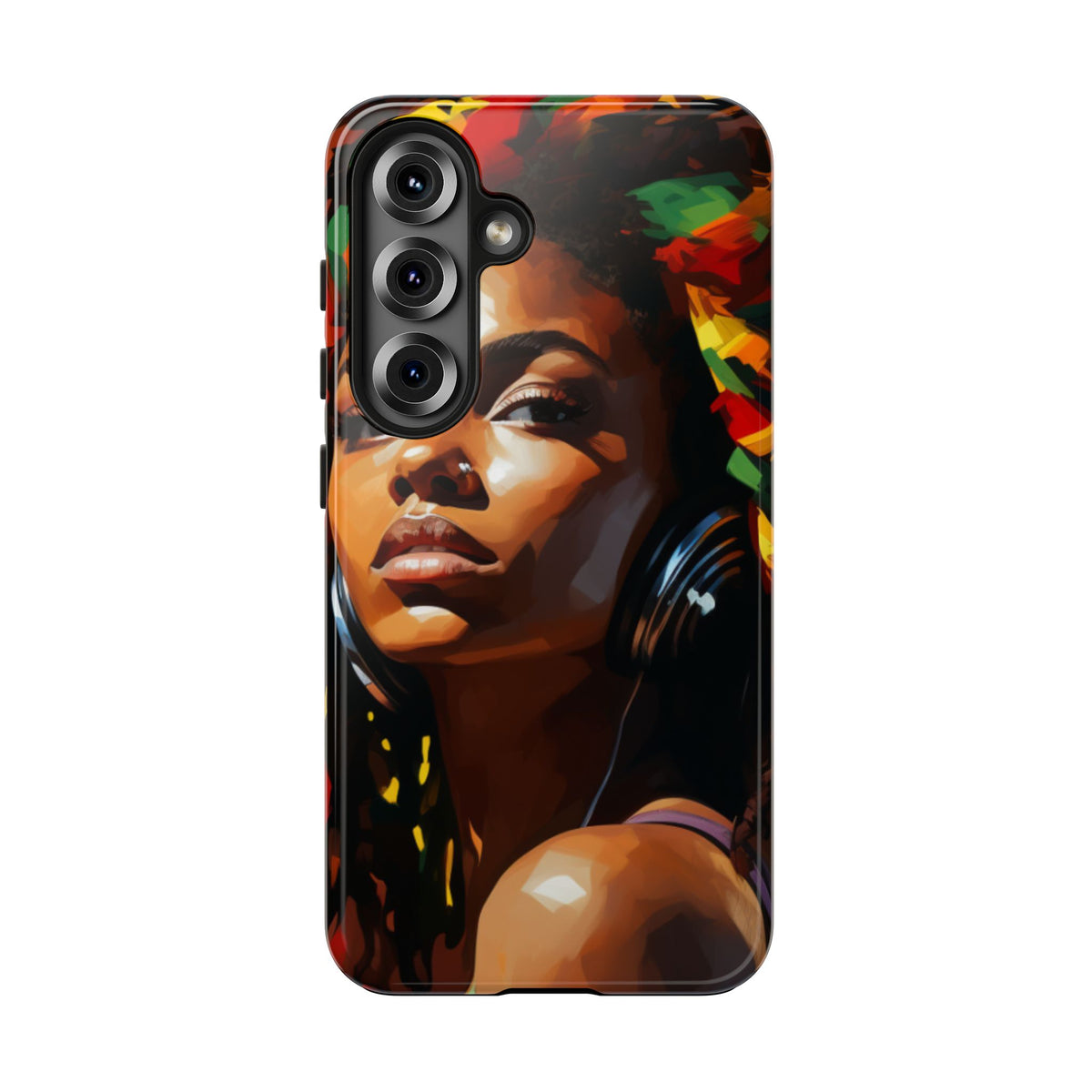 Beautiful Black Rasta Diva Tough Phone Case