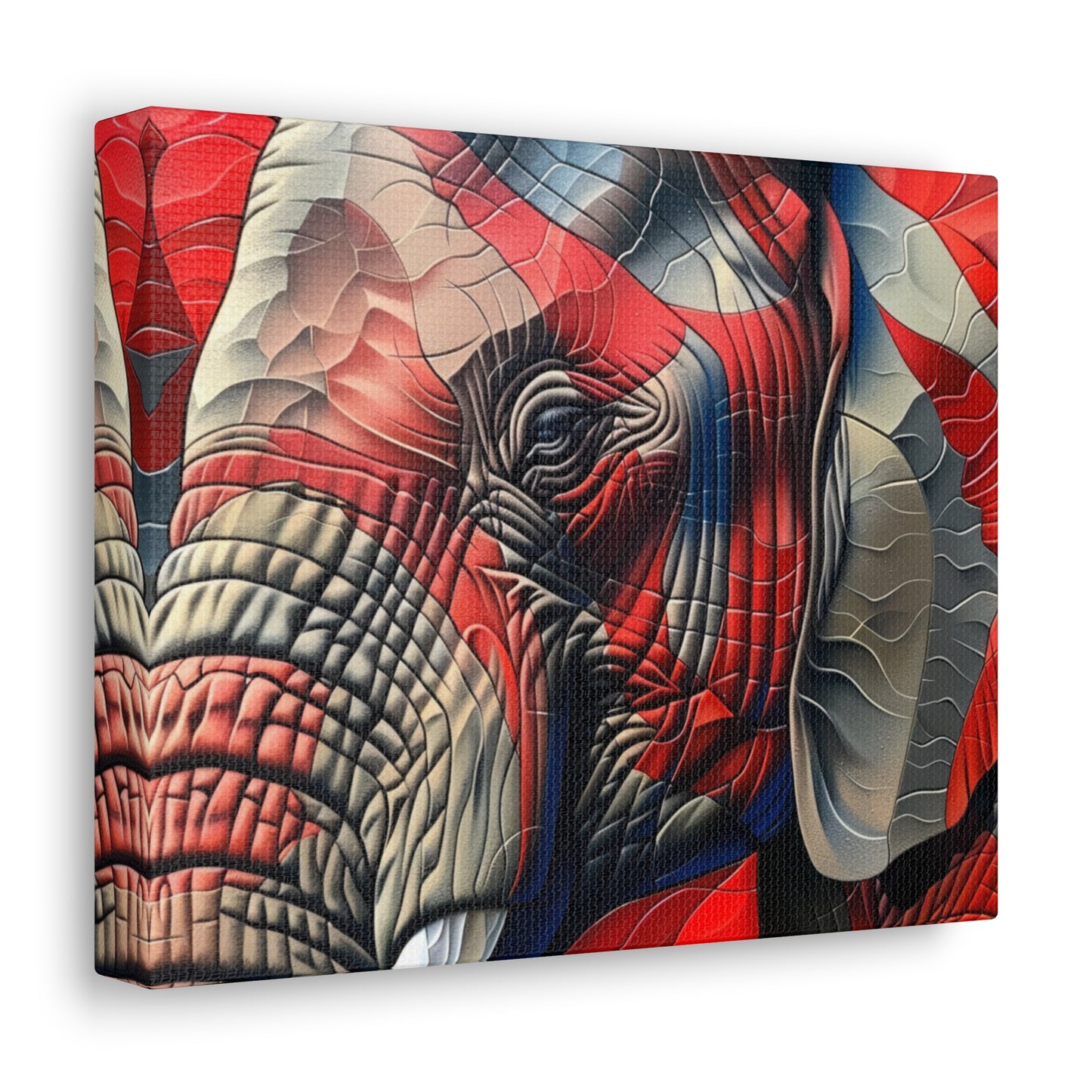 Red Elephant Canvas Wrap