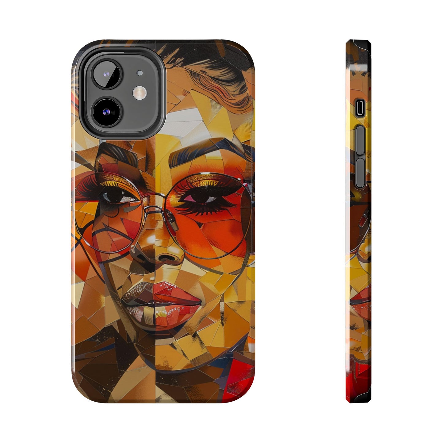 Red Mosiac Woman Tough Phone Case