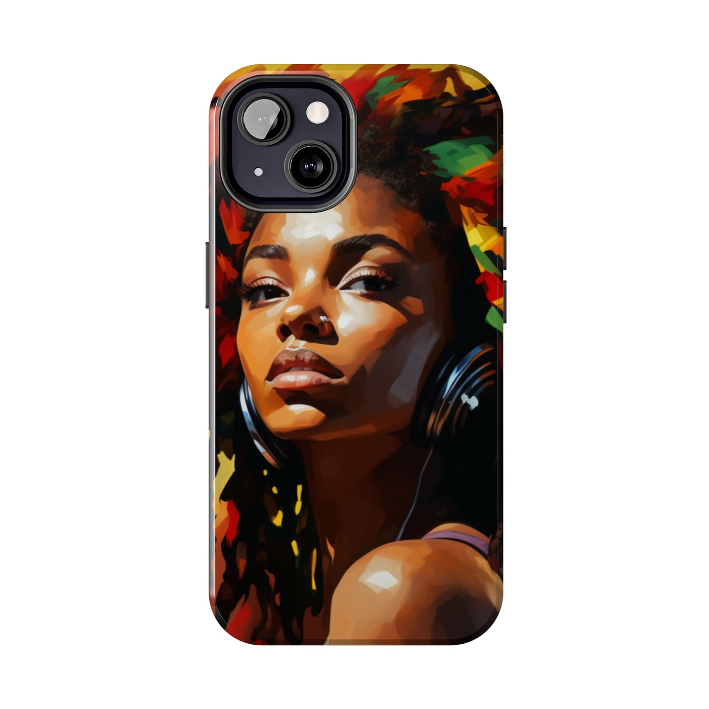 Beautiful Black Rasta Woman Tough Case For iPhone - #2