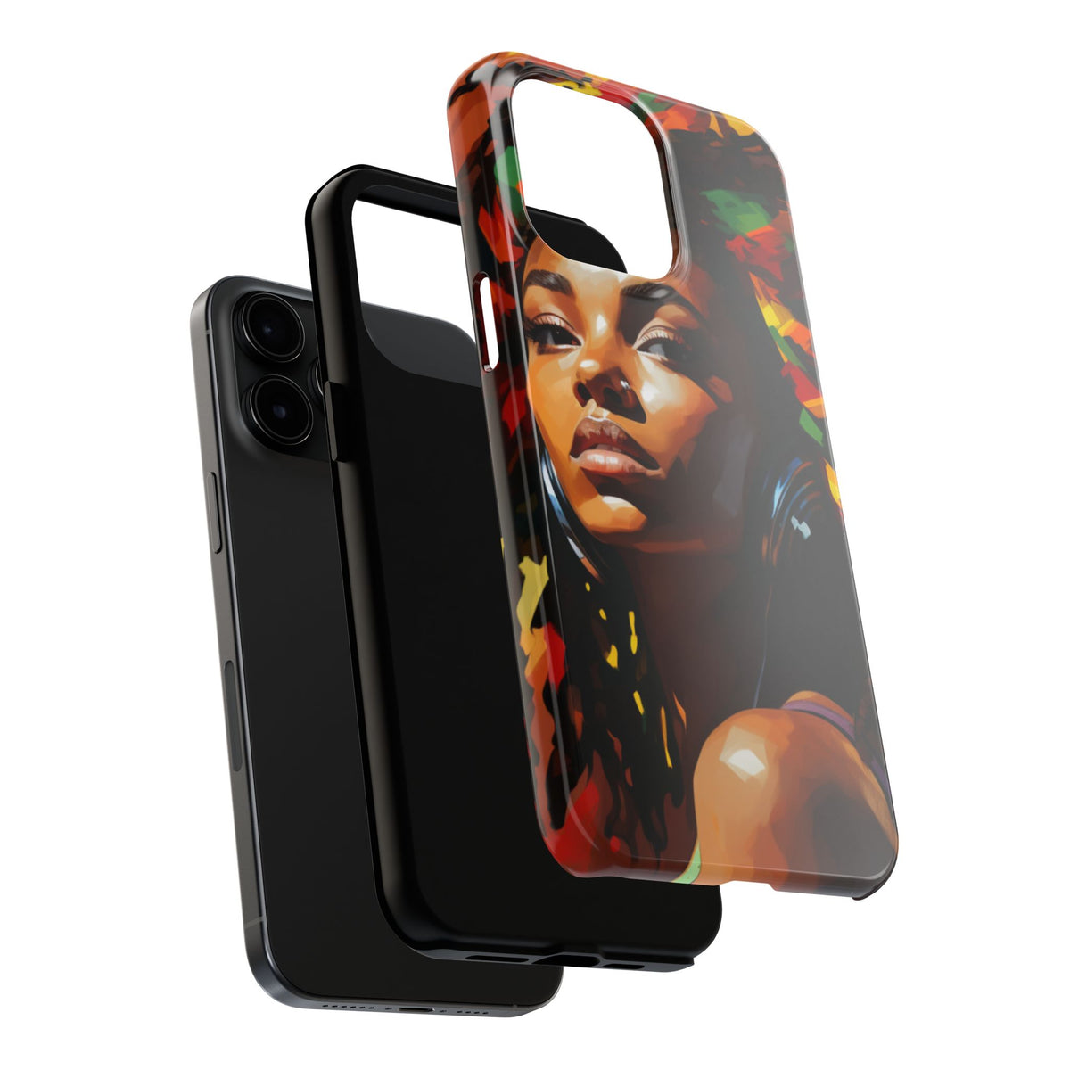 Beautiful Black Rasta Diva Tough Phone Case